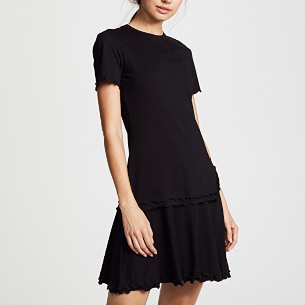 Derek Lam Ruffle Crewneck Tee Dress
